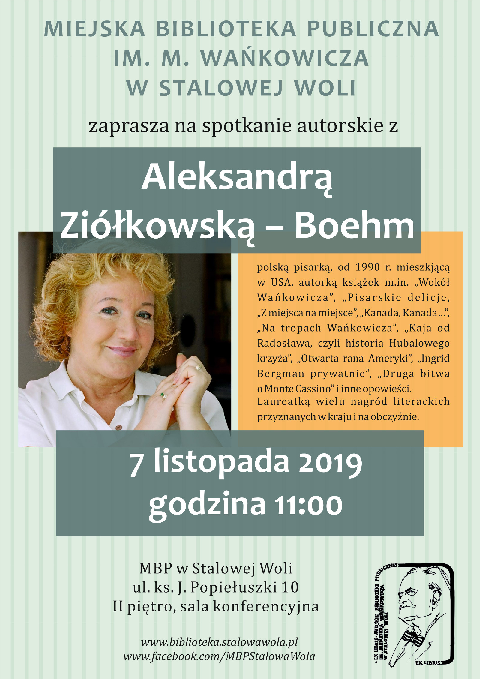 Aleksandra Ziółkowska – Boehm opowie o swoich książkach