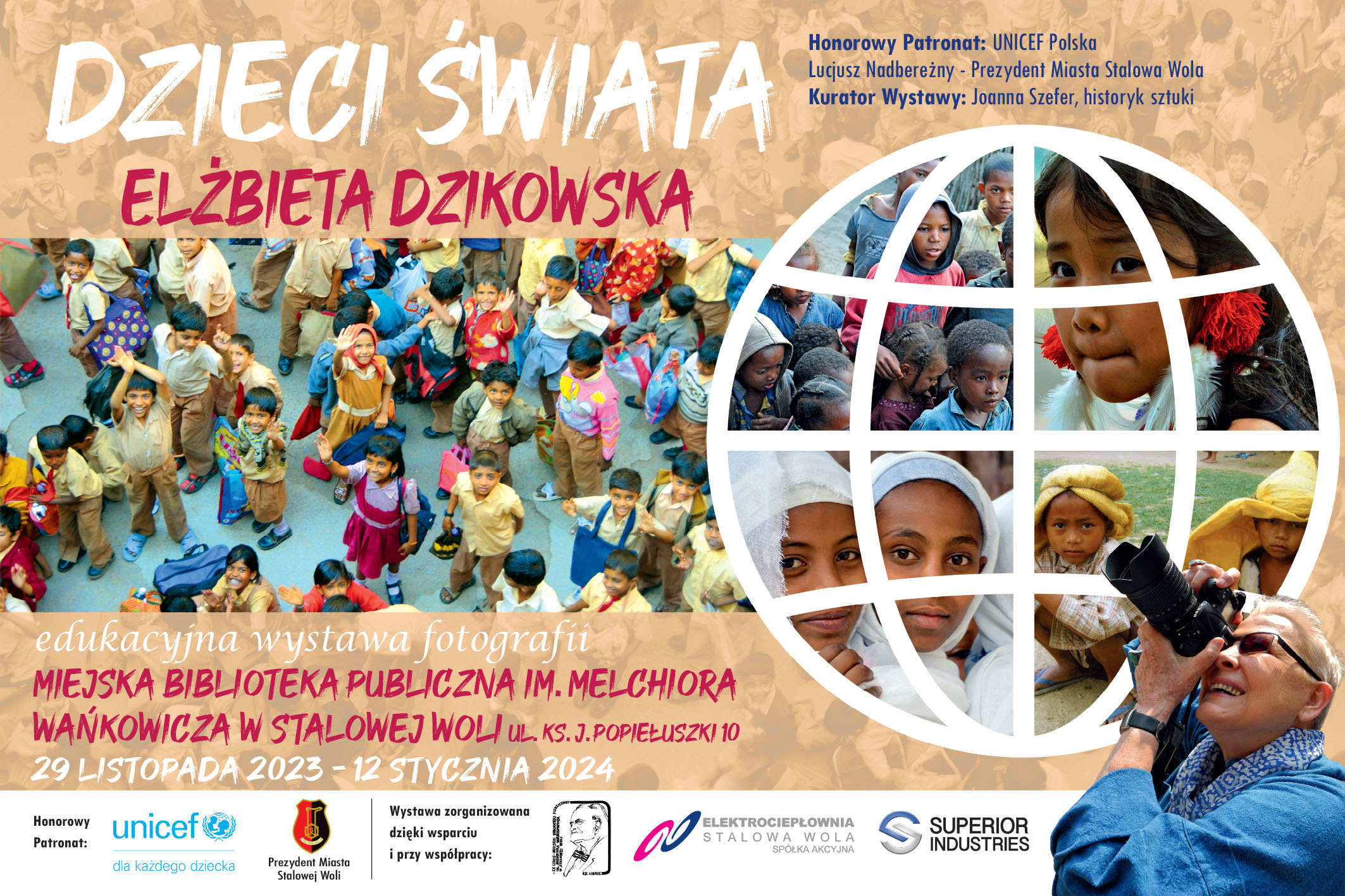 Edukacyjna wystawa fotografii „Dzieci Świata” Elżbiety Dzikowskiej i konkurs plastyczny dla dzieci