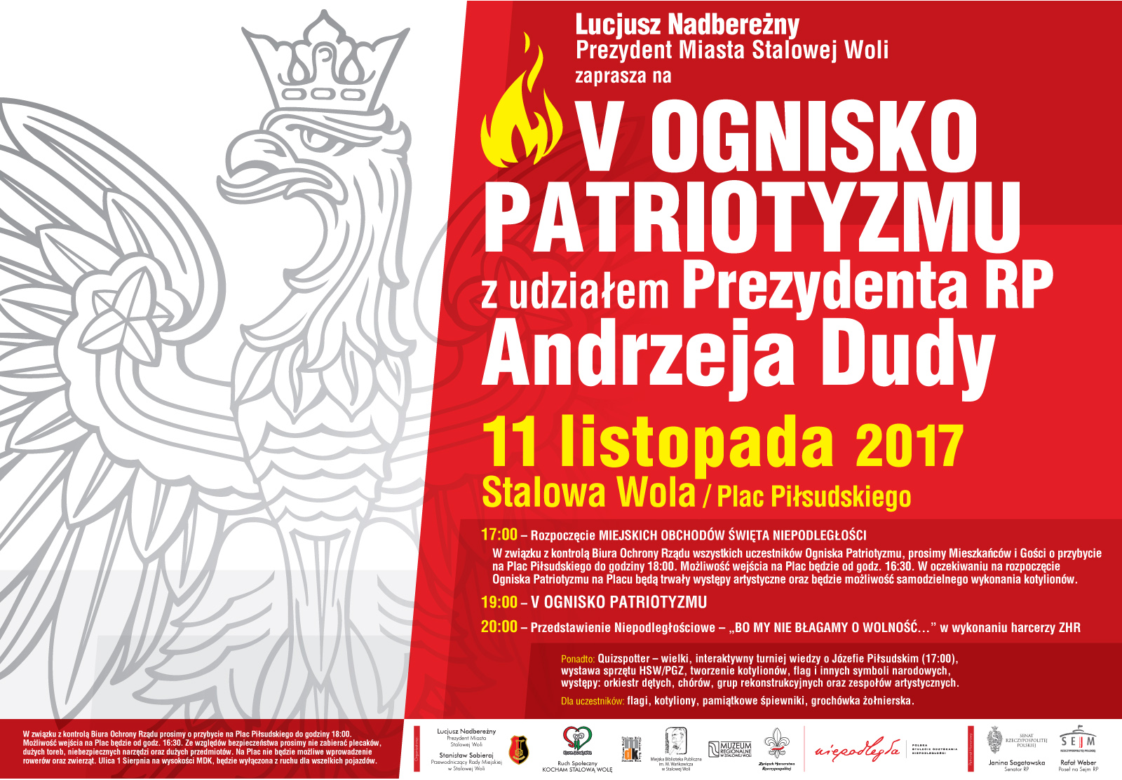 Prezydent RP Andrzej Duda rozpali V Ognisko Patriotyzmu