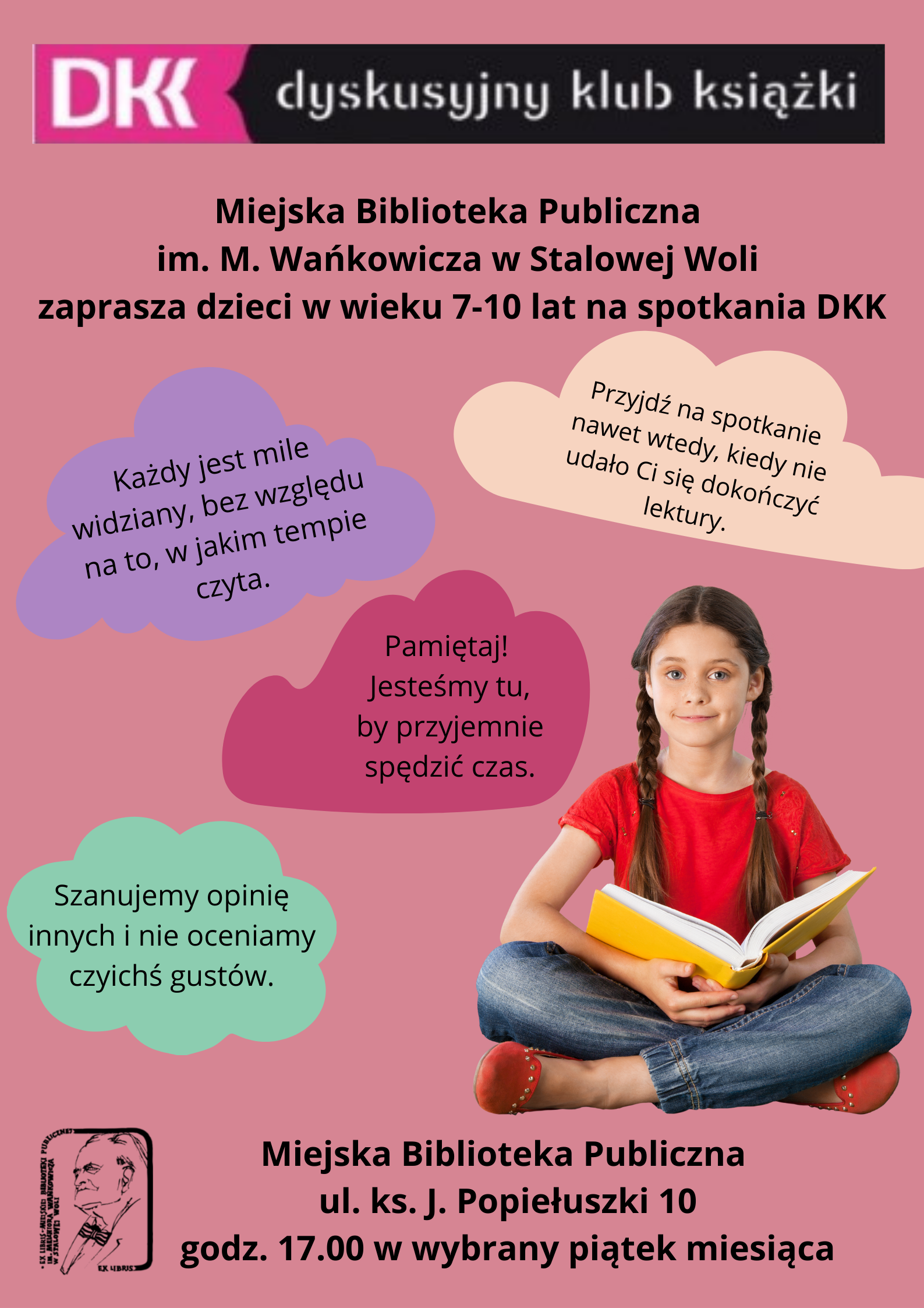 MBP zaprasza dzieci i młodzież do Dyskusyjnego Klubu Książki