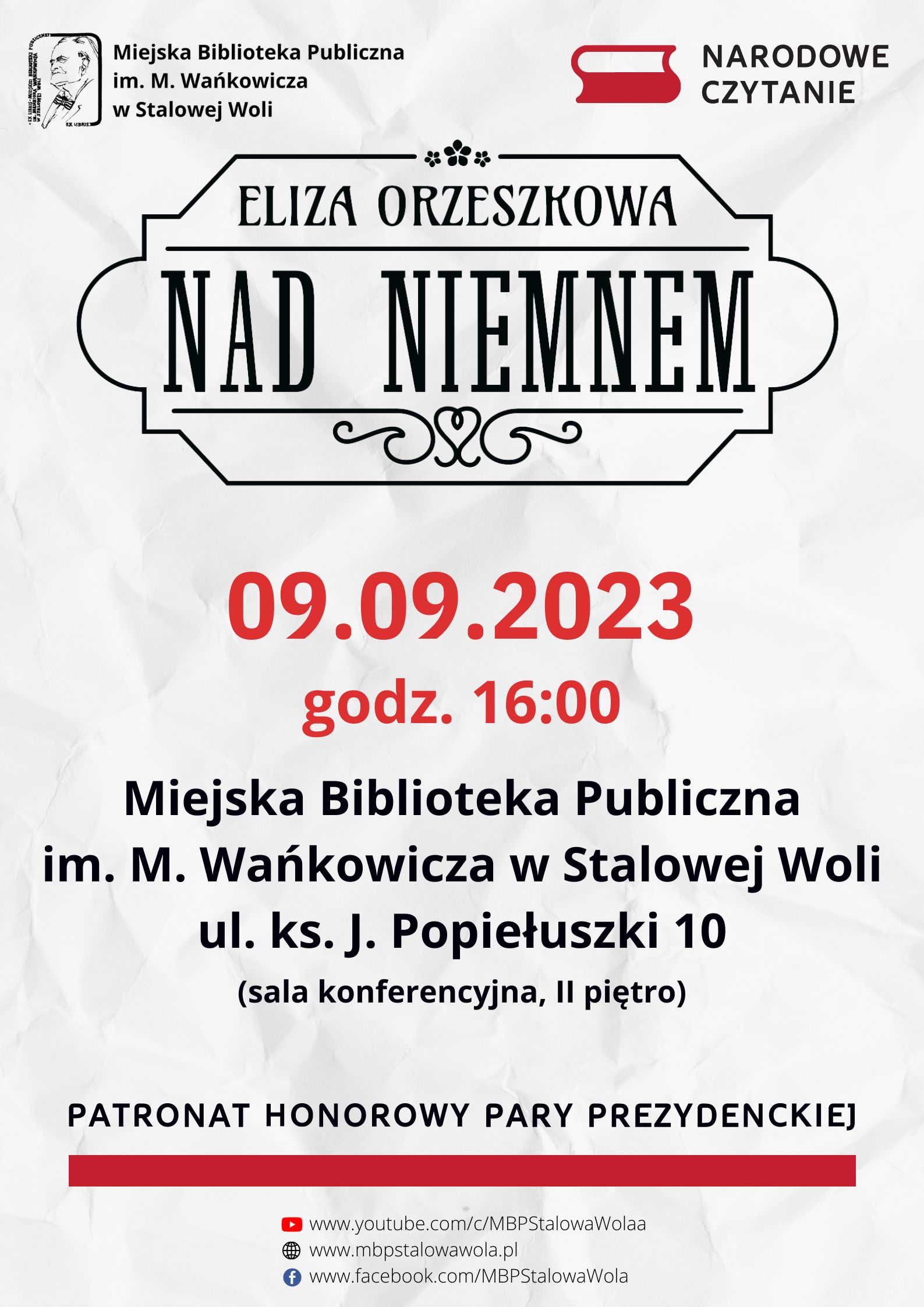 Narodowe Czytanie 2023 w stalowowolskiej MBP