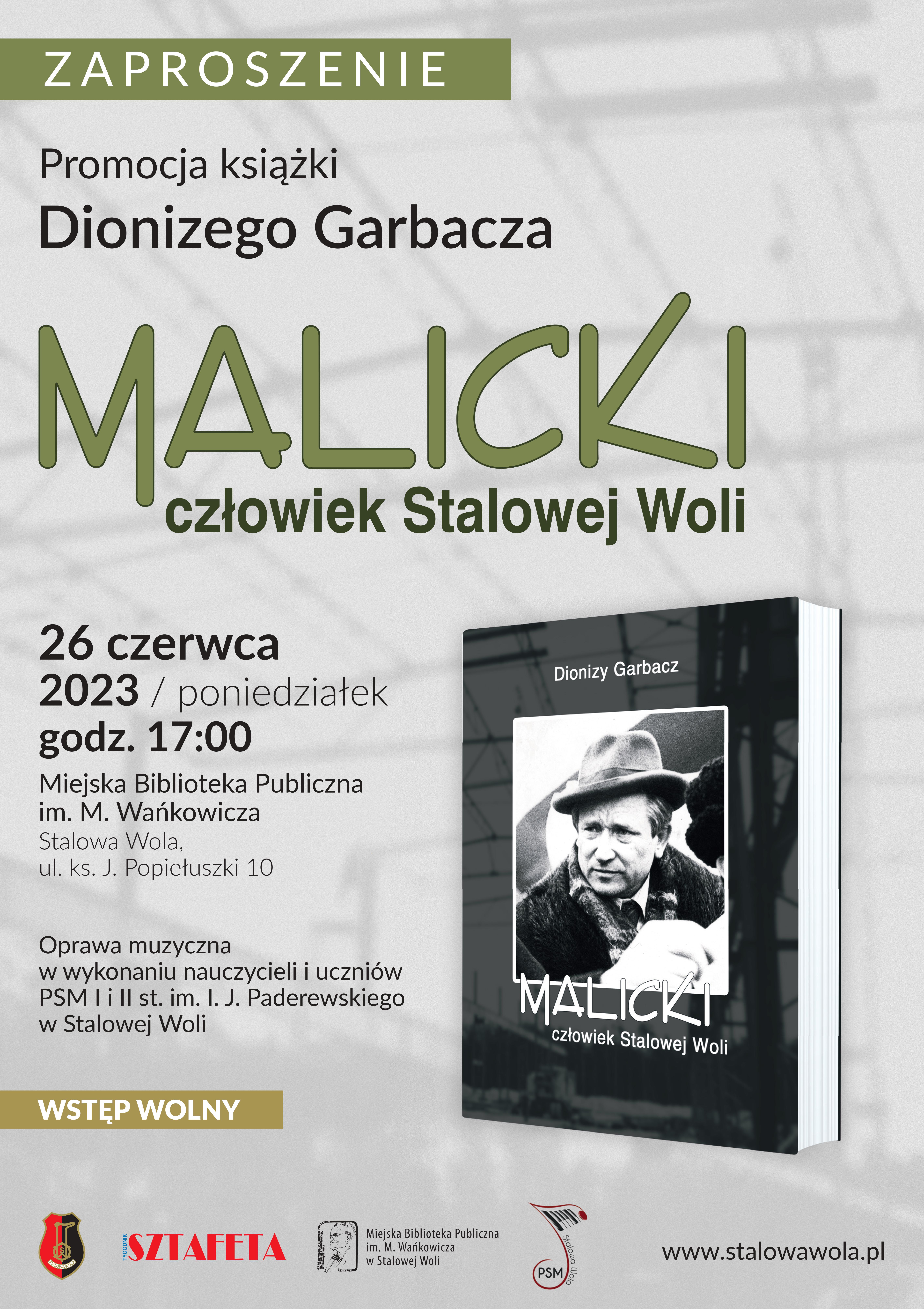 Promocja książki Dionizego Garbacza - „Malicki człowiek Stalowej Woli”