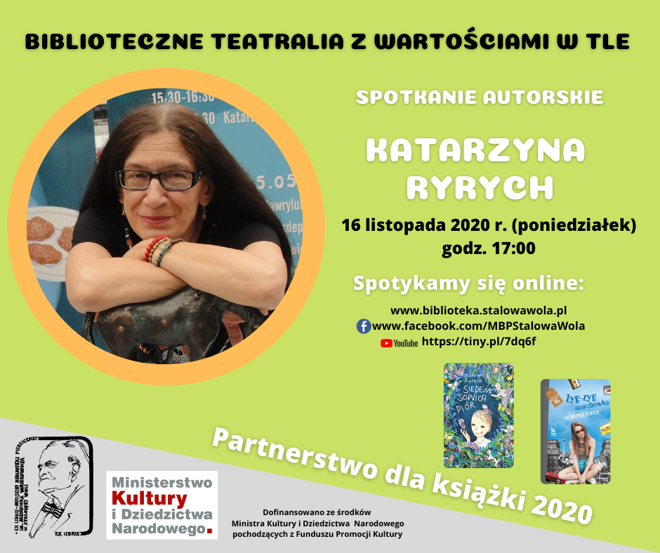 Spotkanie autorskie z Katarzyną Ryrych - online