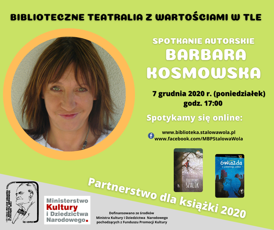 Spotkanie autorskie z Barbarą Kosmowską - online